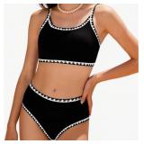 Size 15 Yrs Girls Swimsuit Double Strap High Waist