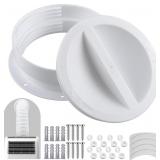 1 Set White Dual Size Wall Mount Connector for Por