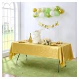 Outpain Gold Sequin Tablecloth Washable, Waterproo
