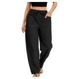 Sz large KICZOY Womens Baggy Loose Cropepd Pants C