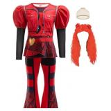 Girls Red Costume Toddler Outfit with Wig