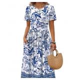 Size Large Fantaslook Long Casual Summer Dress