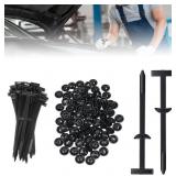 TIESOME 100 Pcs Nylon Cable Tie Buckle, 5 x 90mm N