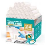LOT OF 4 General Medi 24-Pack Gauze Bandage Roll,