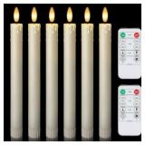 Flameless Taper Candles with Remote Timer, Battery