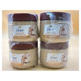 (Lot of 4) Dove Brown Sugar and Coconut Butter Bod