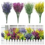 CLEANGOR 16 Pcs Artificial Lavender Flowers for Ou