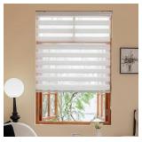 Zebra Blinds for Windows, 72" H x 46" W White Ligh