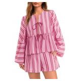 Size Large Tankaneo Womens 2 Piece Outfits Tie Fro