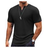 2XL COOFANDY Mens Muscle T-Shirts V-Neck Slim Fit