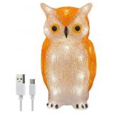 Gloworm YKL-1018, 22.5CM Acrylic Owl Lighting, Gar