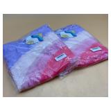 Lot of two Leapsea Striped Bath Beach Poncho Towel