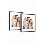 11x14 Photo Frames Set of 2, Black Wooden