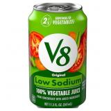 10 pack of V8 Low Sodium Original 100% Vegetable J