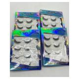 Lot of 4, Reusable Self Adhesive Eyelashes No Glue