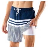 2XL BRISIRA Mens Swim Trunks Swim Shorts 7 inch Co