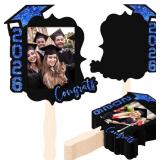 24 Pcs Personalized Graduation Fans Custom Photo C
