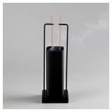 Upside Down Incense Burner Black Glass Ash Catcher