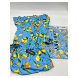 Lot of 2 Lemon Pattern Blue Summer Sundresses for