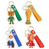 LOT OF 2 8Pcs Keychain, PVC Cartoon Mascot Keychai