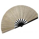 LOT OF 4 13" Glitter Large Rave Fans Clap Fans for