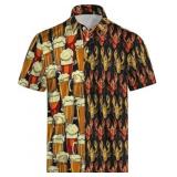 Size 2XL Funny Beer Crawfish Polo Shirt for Men Cr