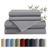 AiAngu Bamboo Queen Sheet Set, Luxury Soft 4 Piece