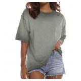 Size medium MOSHU Oversized T Shirts for Women Sho