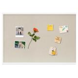 DAHAPYBOO Cork Board with Linen White,Bulletin Boa