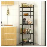 SUSUZI 6 Tier Storage Rack Rolling Metal Garage Sh
