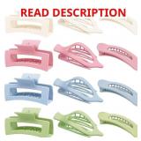 5 boxes of 12 Pack, Large Matte Square Claw Clips,