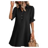 (Size large FLORAL) FENSACE Womens Casual Shirt Dr