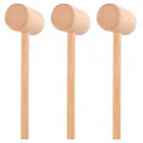 Wooden Crab Mallet, Mini Wooden Hammer, 3Pcs