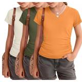 Size 11/12 3 Pack Girls V Neck Shirts Summer