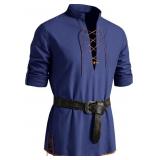 Size large Runcati Mens Medieval Pirate Shirt Cott