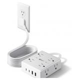 SUPERDANNY Extension Cord,Flat Plug Surge Protecto