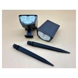 2-pack solar outdoor lights with stakes