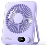 WHATOOK Small Desk Fan Personal Fans: 5000mah 25 H