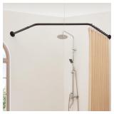 Corner Shower Curtain Rod, Diamond Shaped Both Sid