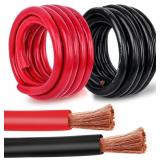 4 Gauge Battery Cable Copper Wire, 3FT Red + 3FT B