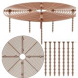JEUIHAU 6 PCS 11.8 Inch Plastic Plant Pot Grid wit