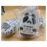 Lot of three croche pandas