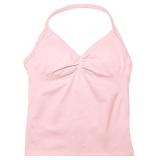 SIZE XL Twist Front V Neck Halter Sleeveless Crop