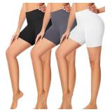XL FULLSOFT 3 Pack Workout Gym Shorts for Women -