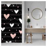 Lot of 2, Black Boho Shower Curtain for Bathroom 3