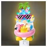 Summer Hawaii Gnome Night Light Hawaii Flamingo Gn