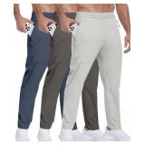 Size Medium 3 Pack Mens Athletic Hiking Pants with