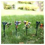 LWINGFLYER 4pcs Solar/Battery Powered Flying Wobbl