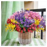 Artificial Flowers for Outdoors, 12 Bundles Fake O