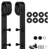 skysen Sliding Barn Door Hardware Roller Set Black